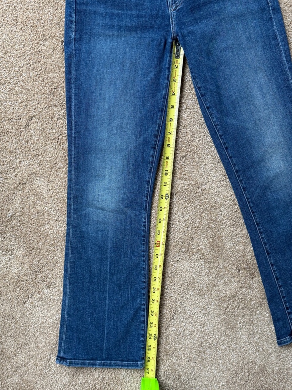 MOTHER The Outsider Ankle High Rise Jeans Blue “Walking on Coals” Size 27 - Picture 10 of 16